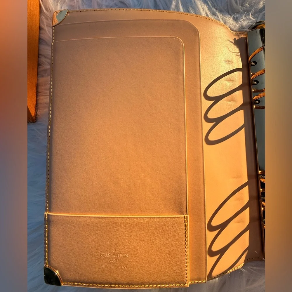 Louis Vuitton Large 6-ring Planner; Black Monogram Multicolor (fits A5 paper)
